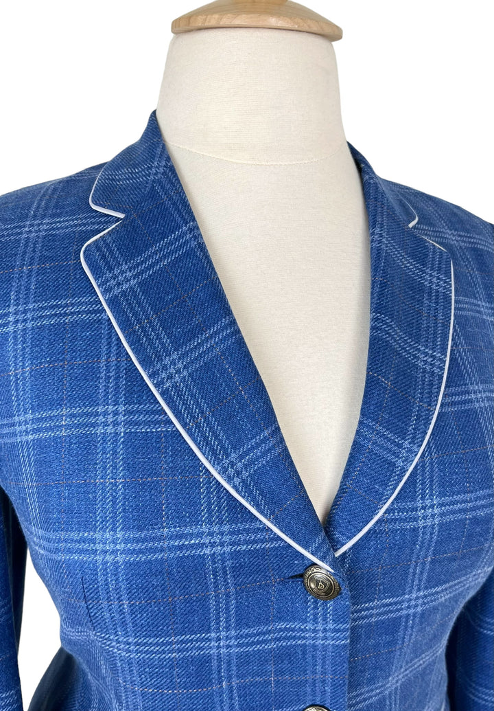 Blue Plaid Hunt Coat (Size 14) - Ref. 129