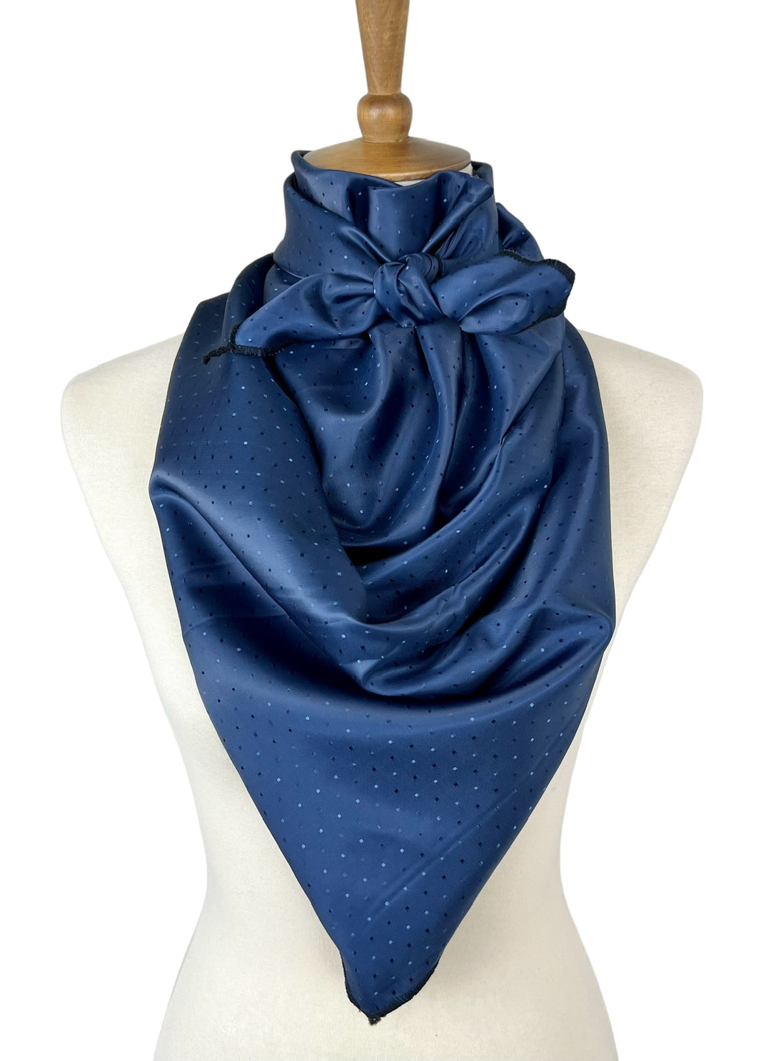 Navy Micro Dot Scarf