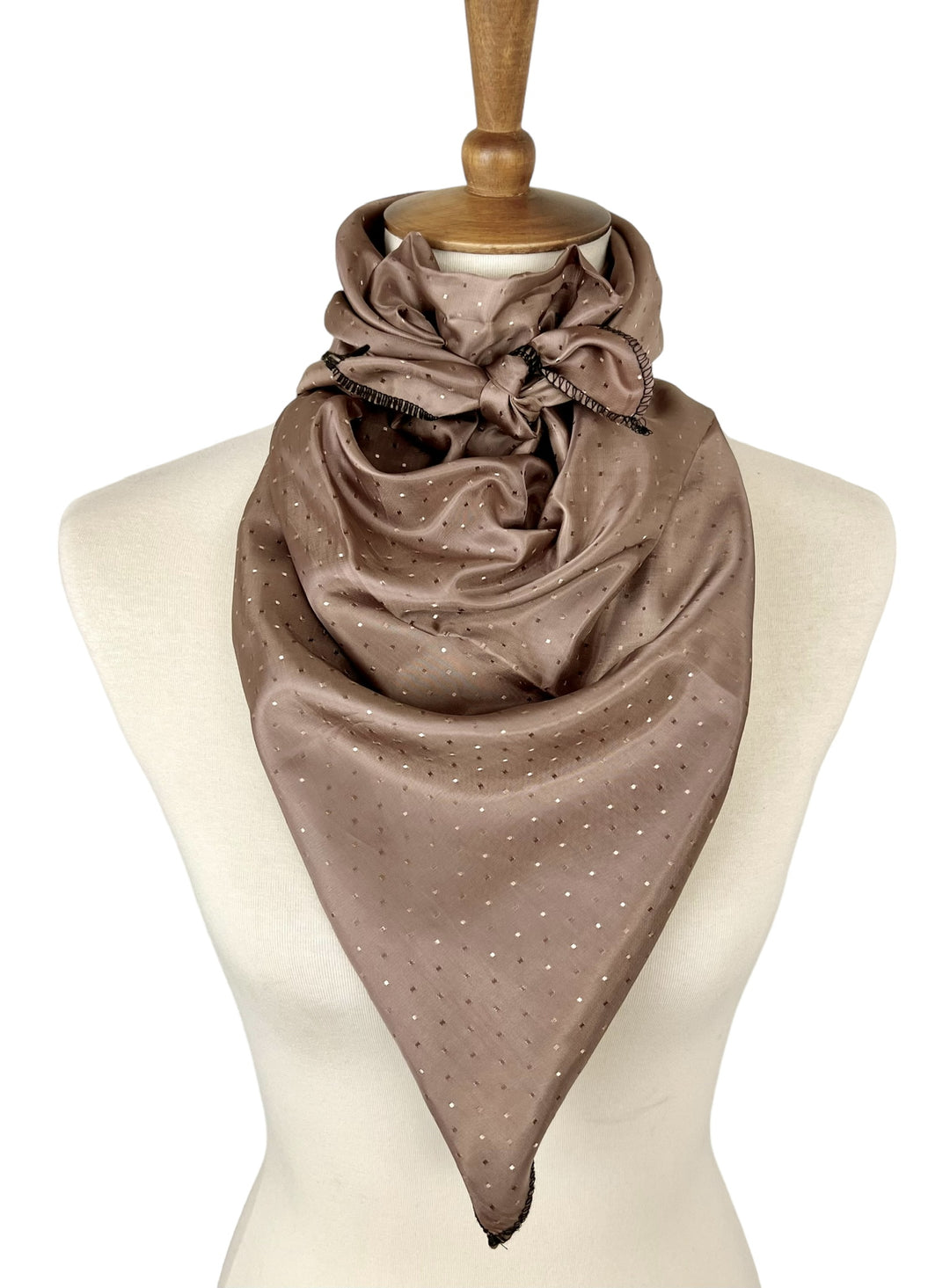 Brown Micro Dot Scarf