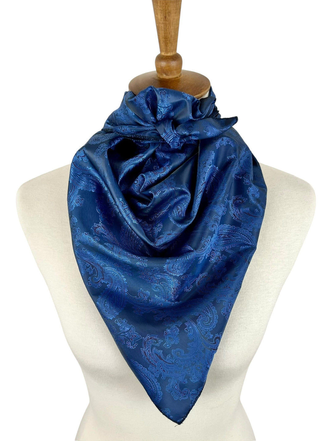 Dark Blue Paisley Scarf
