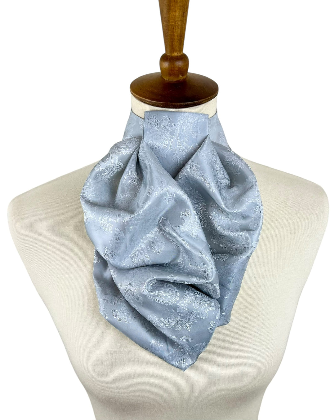 Light Gray Paisley Stock Tie