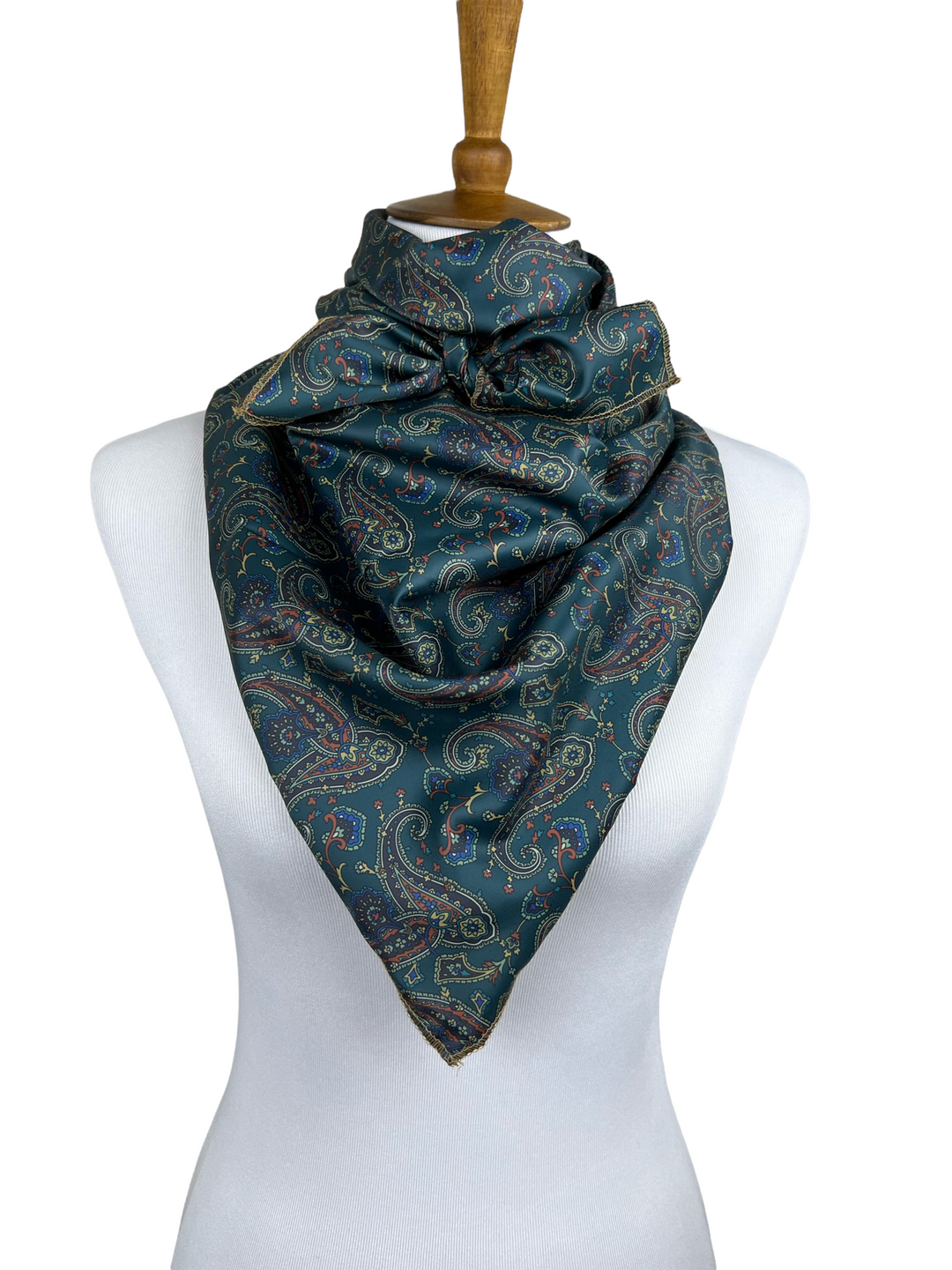 Dark Green Paisley Multi Scarf