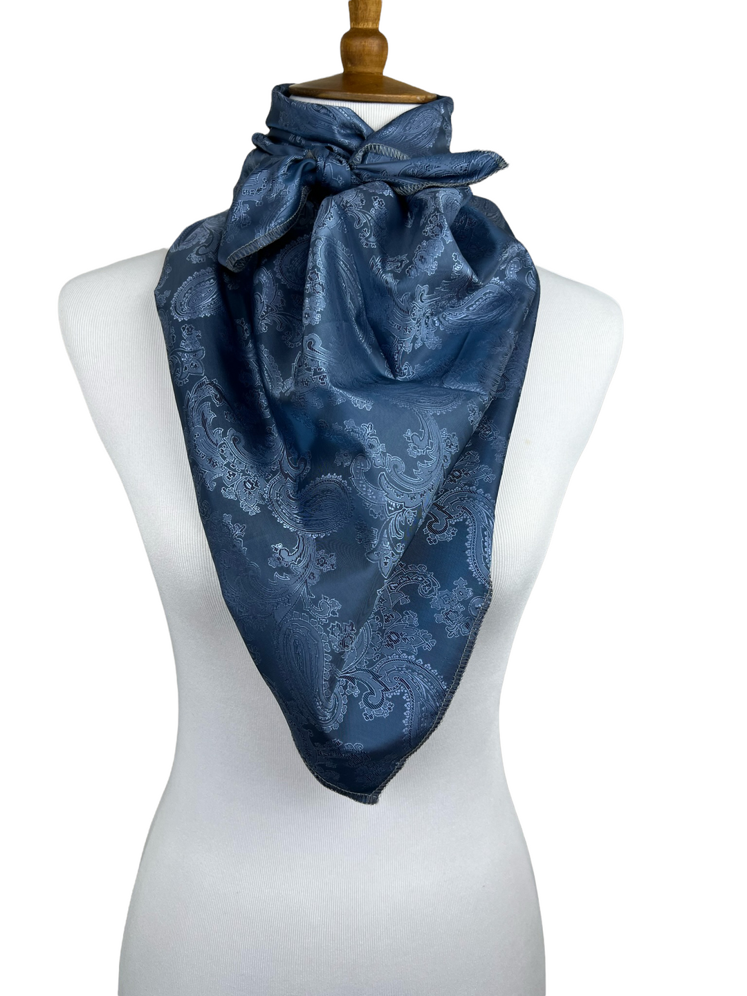 Denim Blue Paisley Scarf