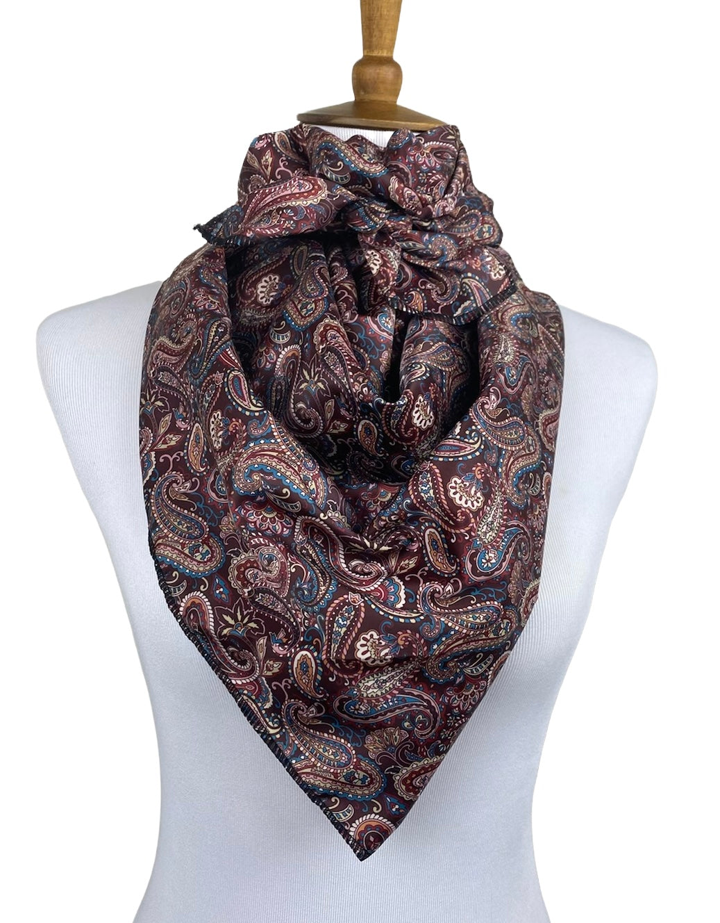 Bright Maroon Paisley Scarf