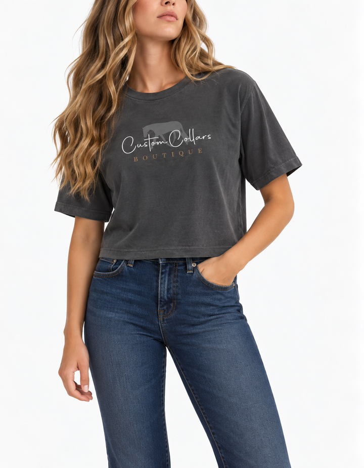 CCB Cropped Tee (Faded Gray)