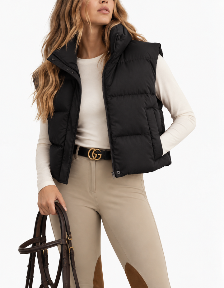 CCB Cropped Vest (Black)