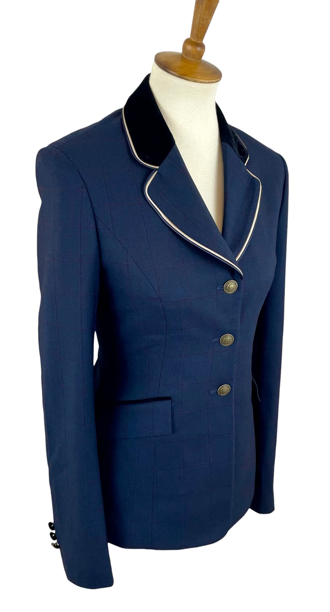 Navy & Maroon Plaid Hunt Coat  (Size 4)