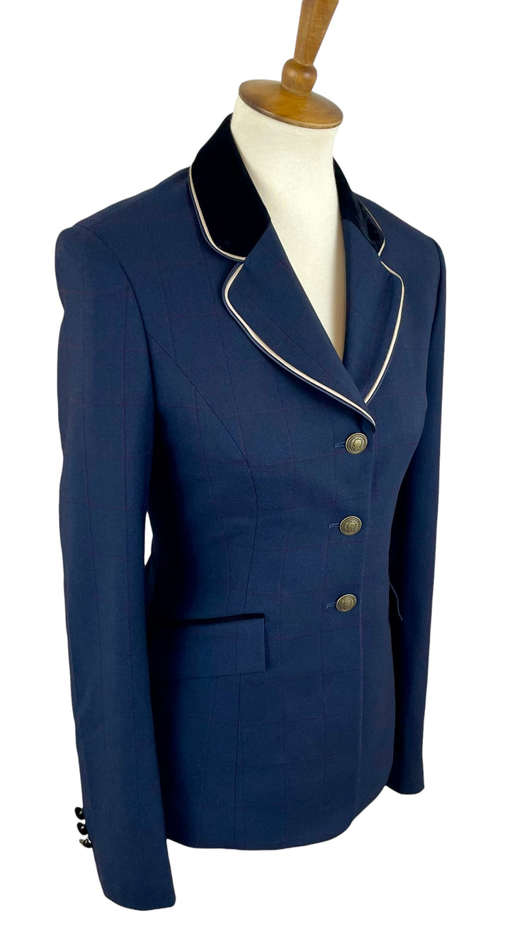 Navy & Maroon Plaid Hunt Coat  (Size 4)