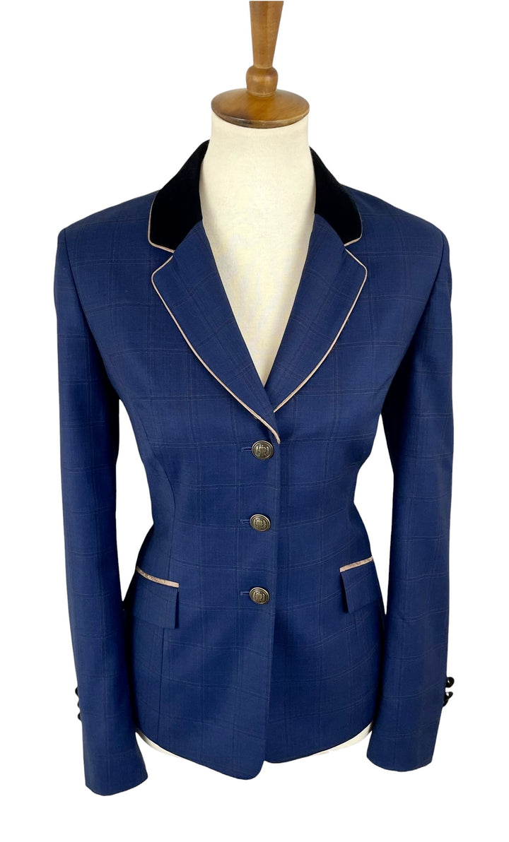 Blue Windowpane Hunt Coat (Size 10/12 Short) - Ref. 263