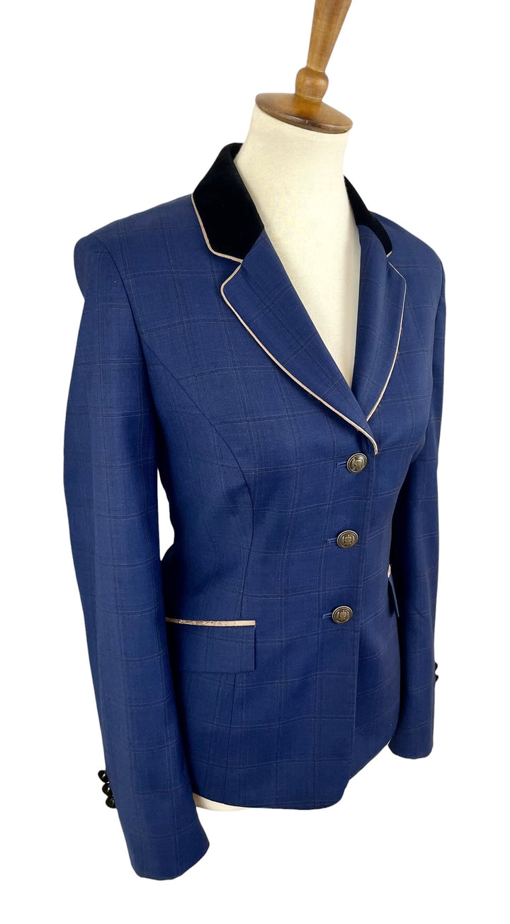 Blue Windowpane Hunt Coat (Size 10/12 Short) - Ref. 263