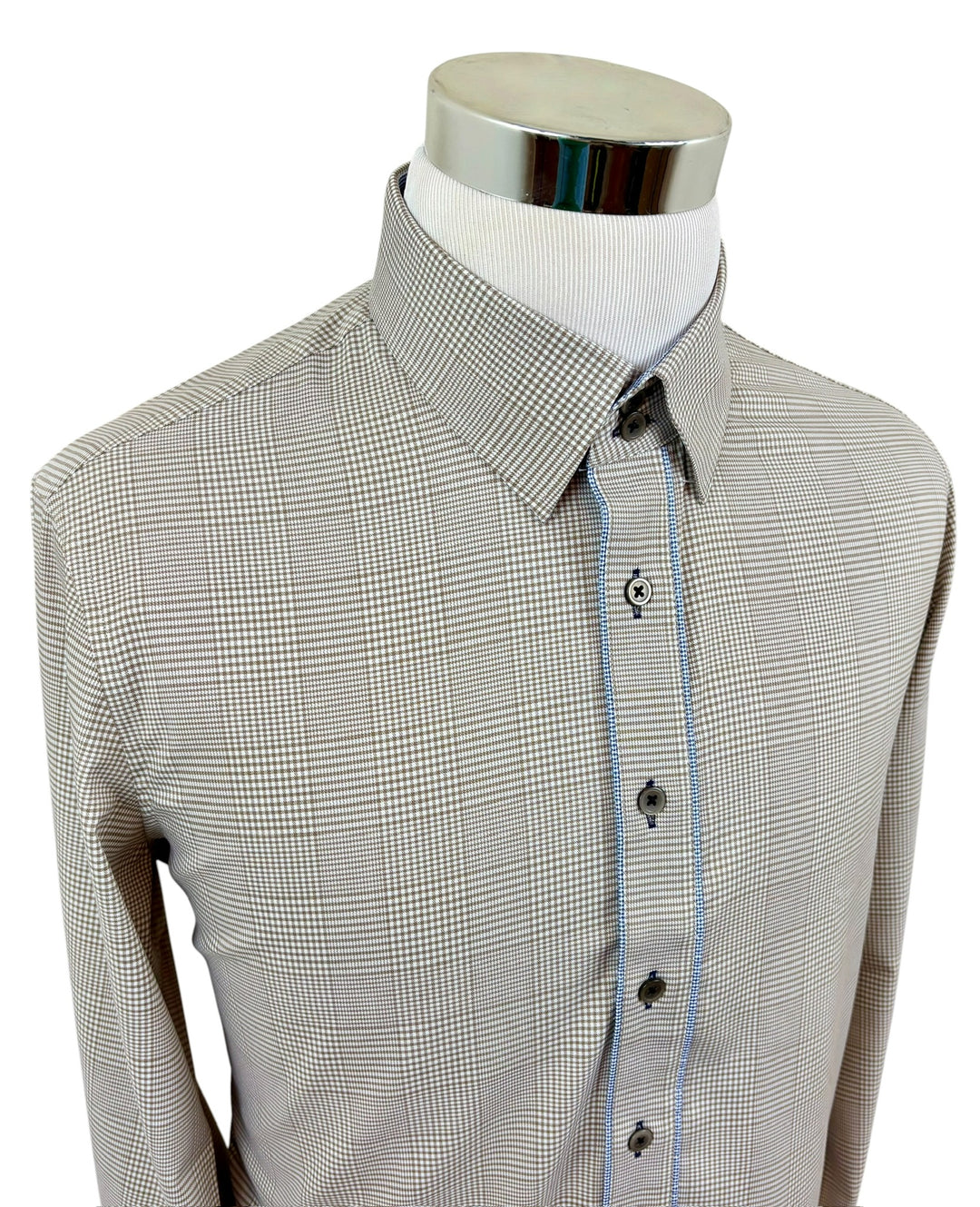 Men's Brown Plaid Shirt