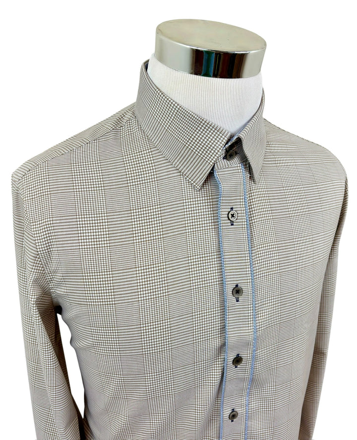 Men's Brown Plaid Shirt