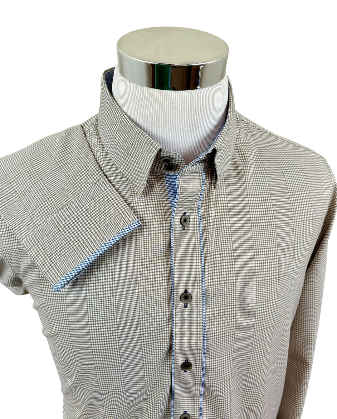 Men's Brown Plaid Shirt