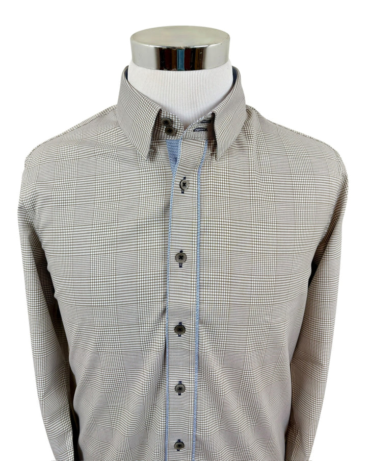Men's Brown Plaid Shirt
