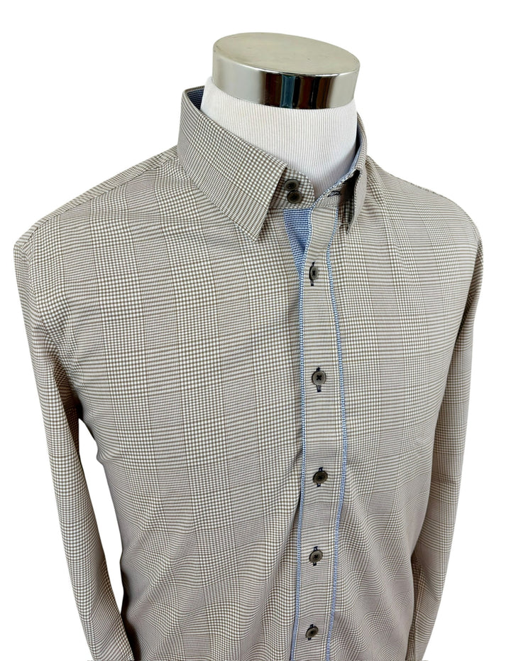 Men's Brown Plaid Shirt