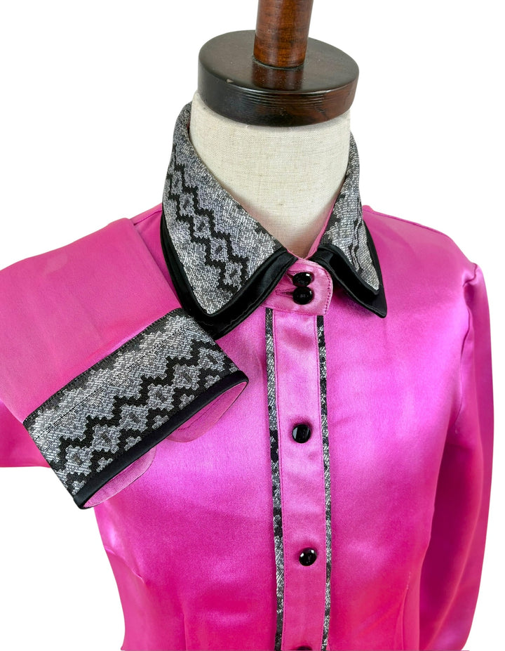 Youth Pink Satin Western Shirt - Ref. 275