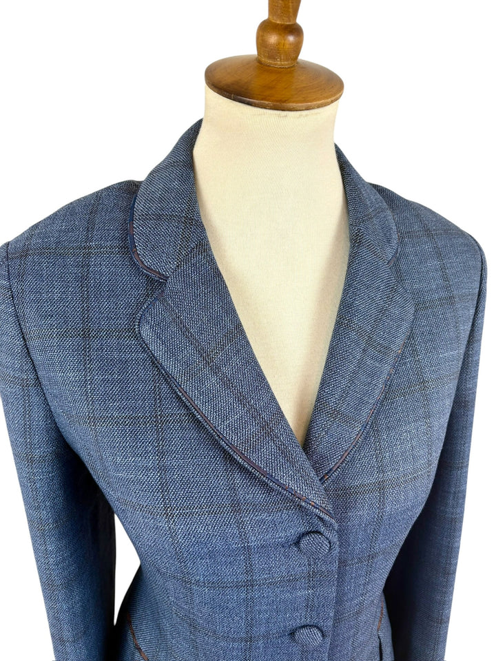 Blue Windowpane Hunt Coat (Size 10)