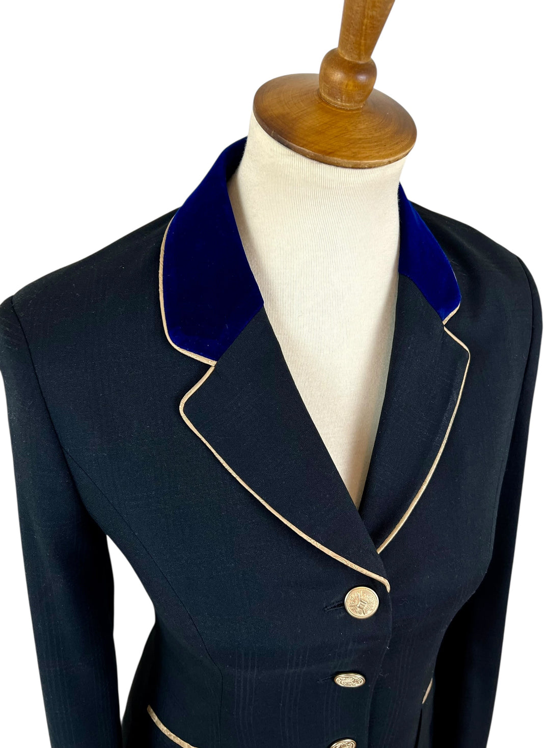 Black w/ Gold & Blue Show Coat (Size 0) - Ref. 264