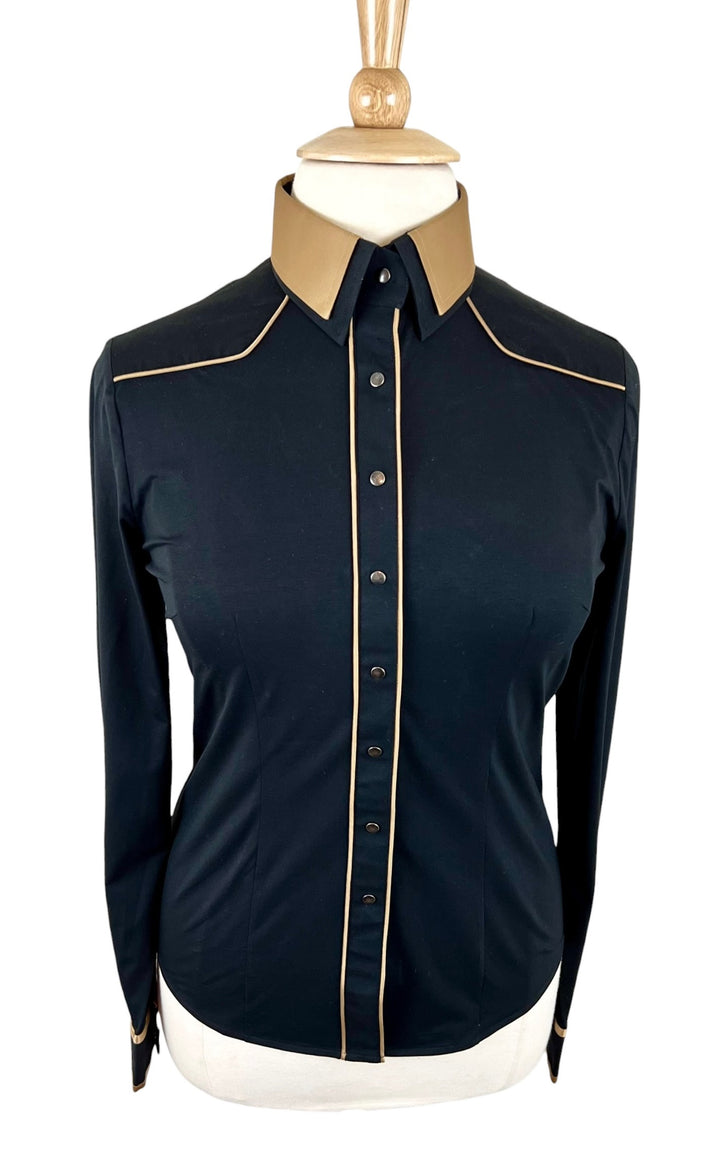 Black & Gold Western Shirt (Size 42)