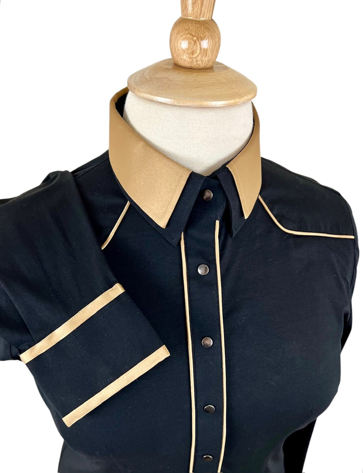 Black & Gold Western Shirt (Size 42)