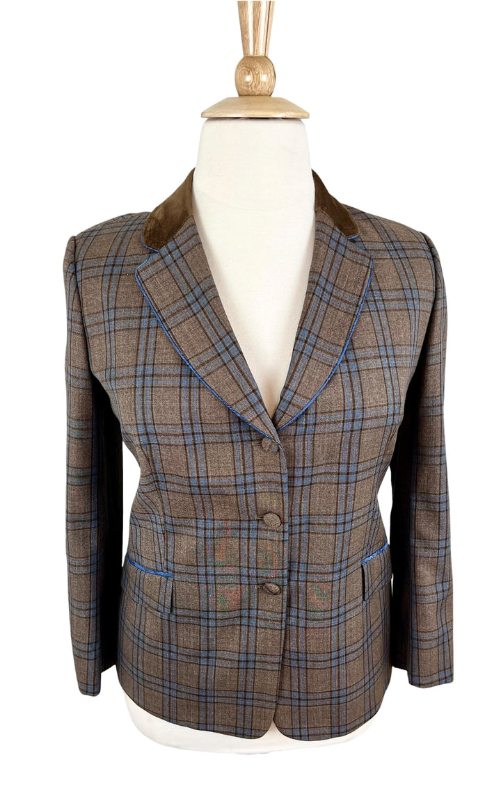 Brown & Blue Hunt Coat (Size 18) - Ref. 273