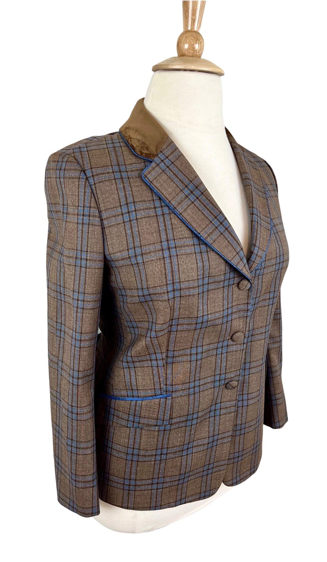 Brown & Blue Hunt Coat (Size 18) - Ref. 273
