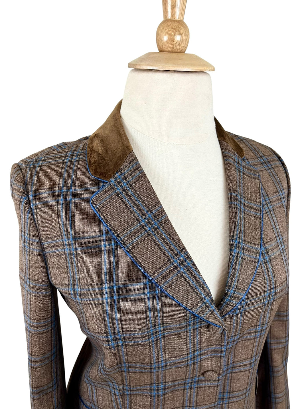 Brown & Blue Hunt Coat (Size 18) - Ref. 273