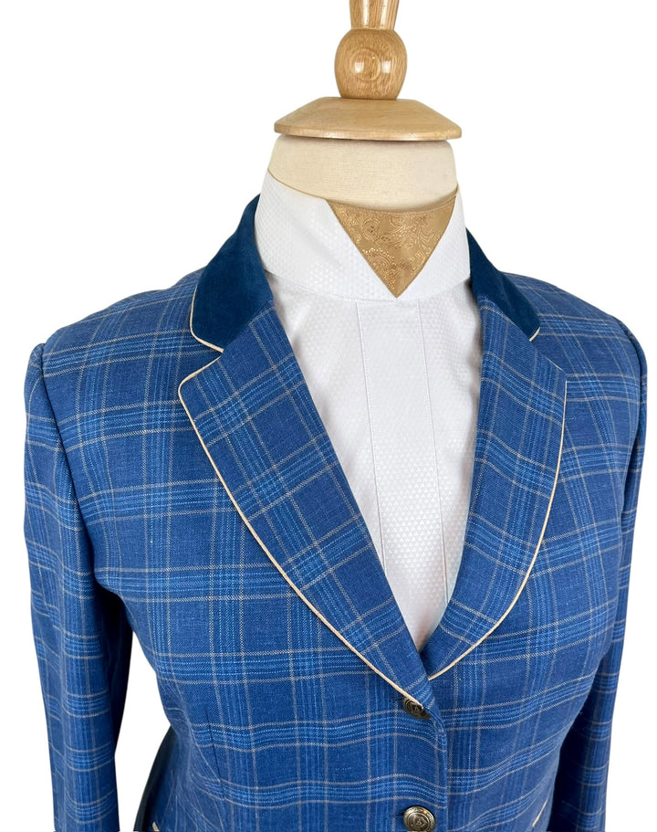 Blue Plaid w/ Light Gold Hunt Coat (Size 18) - Ref. 274