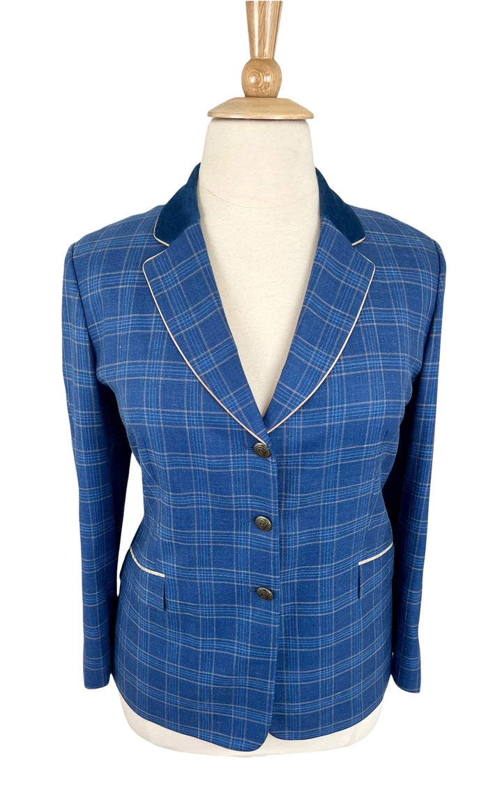Blue Plaid w/ Light Gold Hunt Coat (Size 18) - Ref. 274