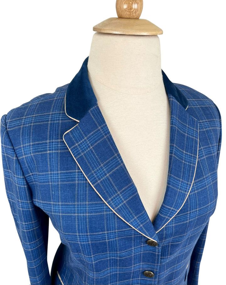 Blue Plaid w/ Light Gold Hunt Coat (Size 18) - Ref. 274