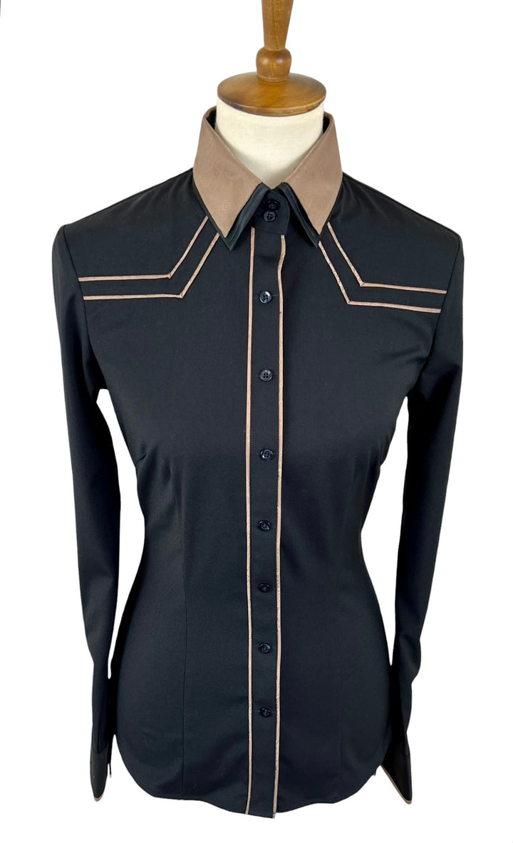 Black & Mocha Western Shirt (Size 34)