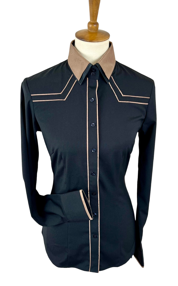 Black & Mocha Western Shirt (Size 34)