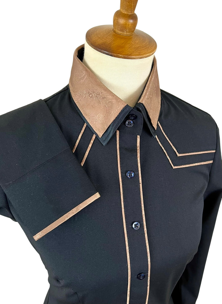Black & Mocha Western Shirt (Size 34)