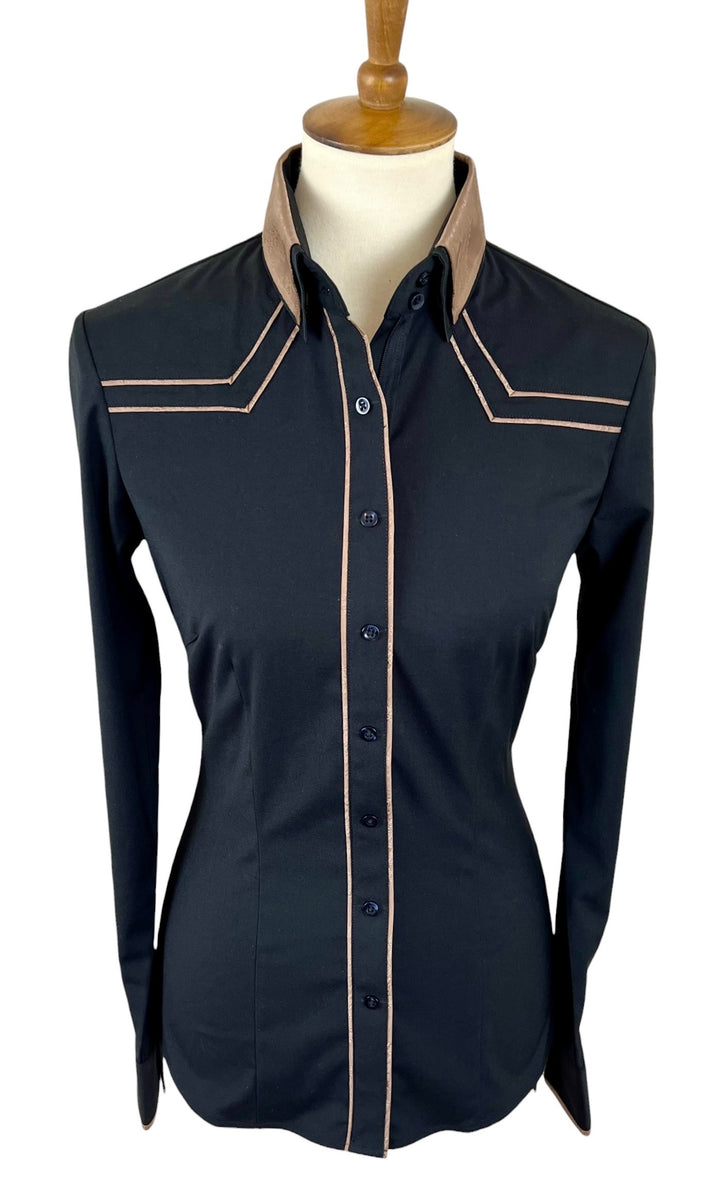 Black & Mocha Western Shirt (Size 34)