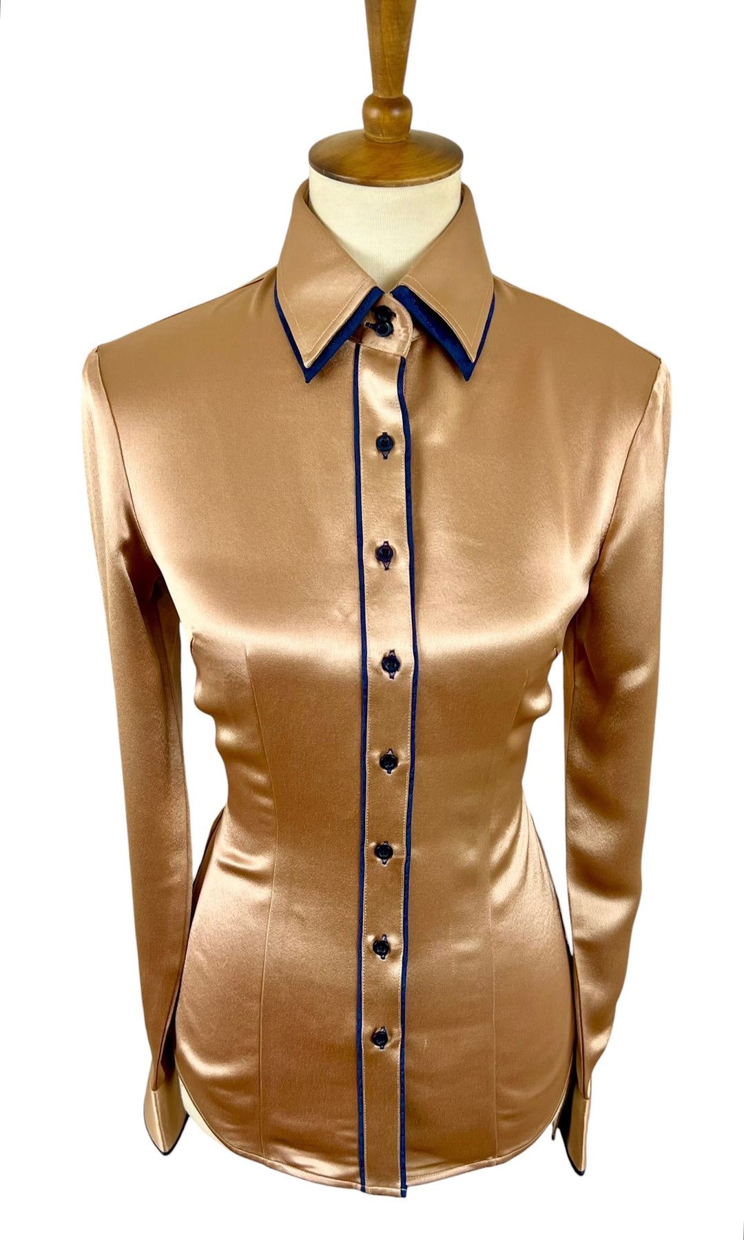 Bronze Silk Western Shirt (Size 36)