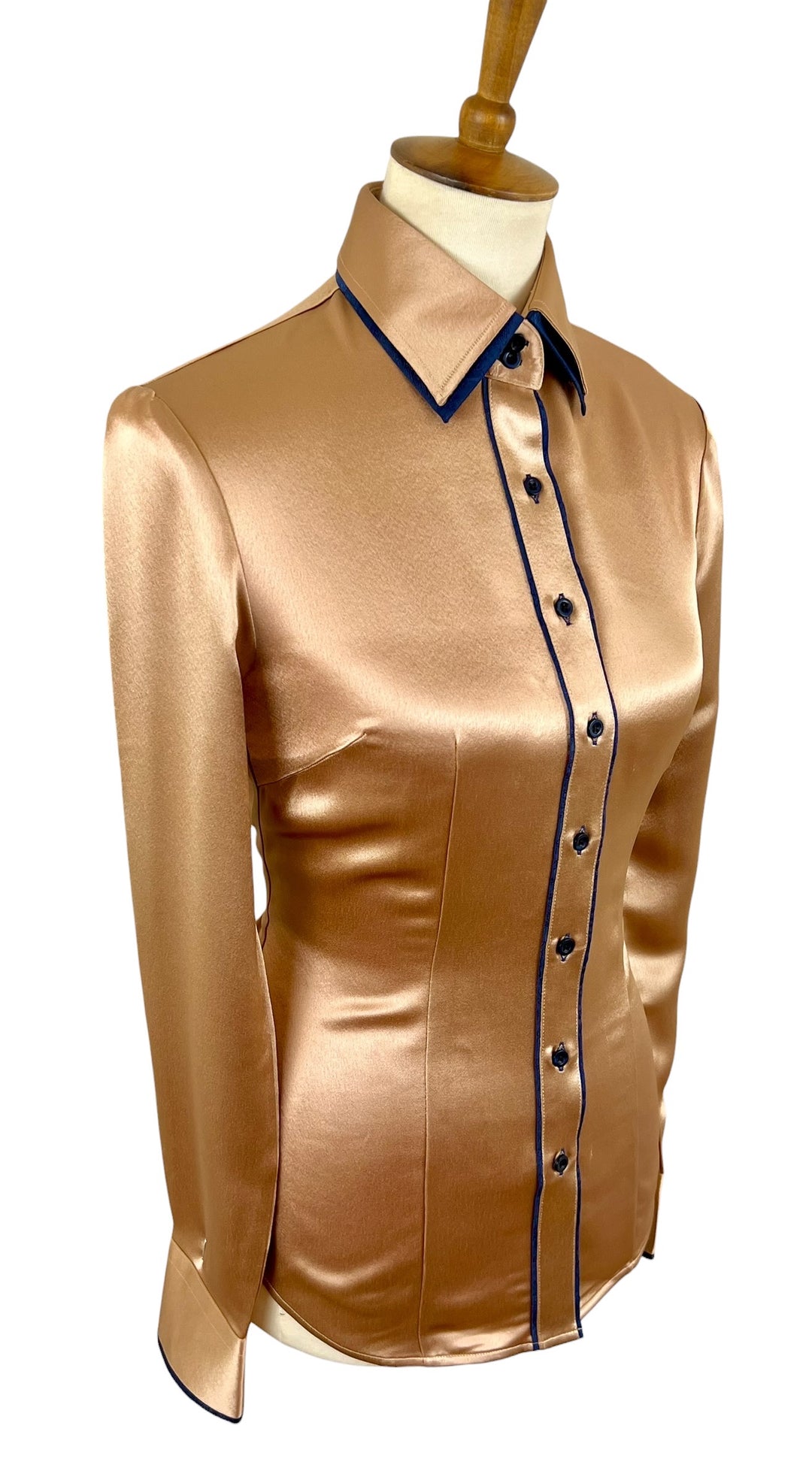 Bronze Silk Western Shirt (Size 36)