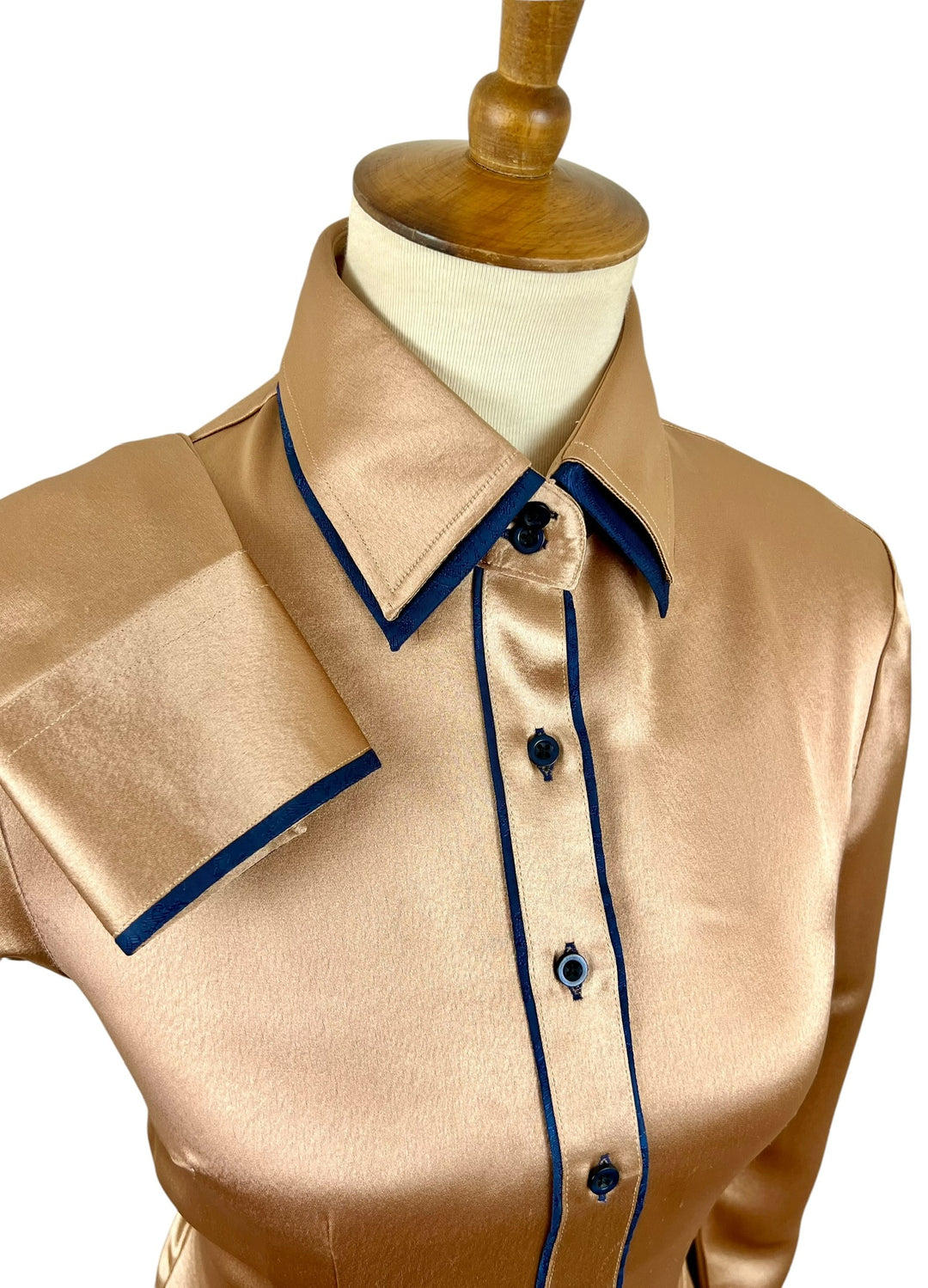 Bronze Silk Western Shirt (Size 36)