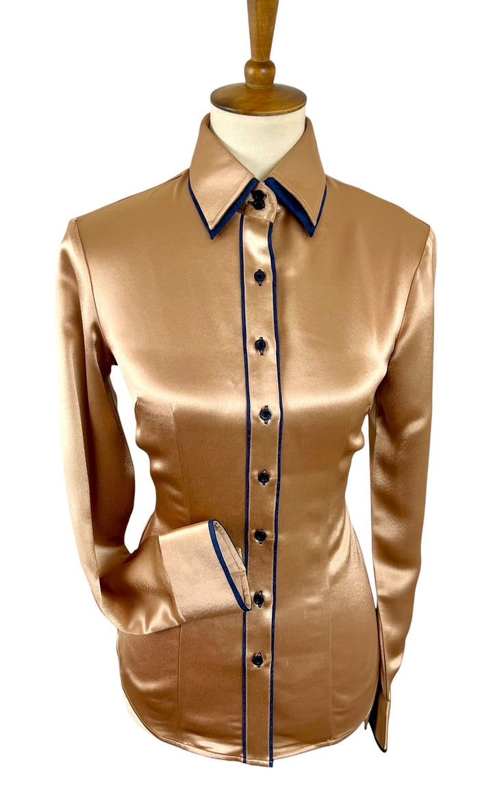 Bronze Silk Western Shirt (Size 36)