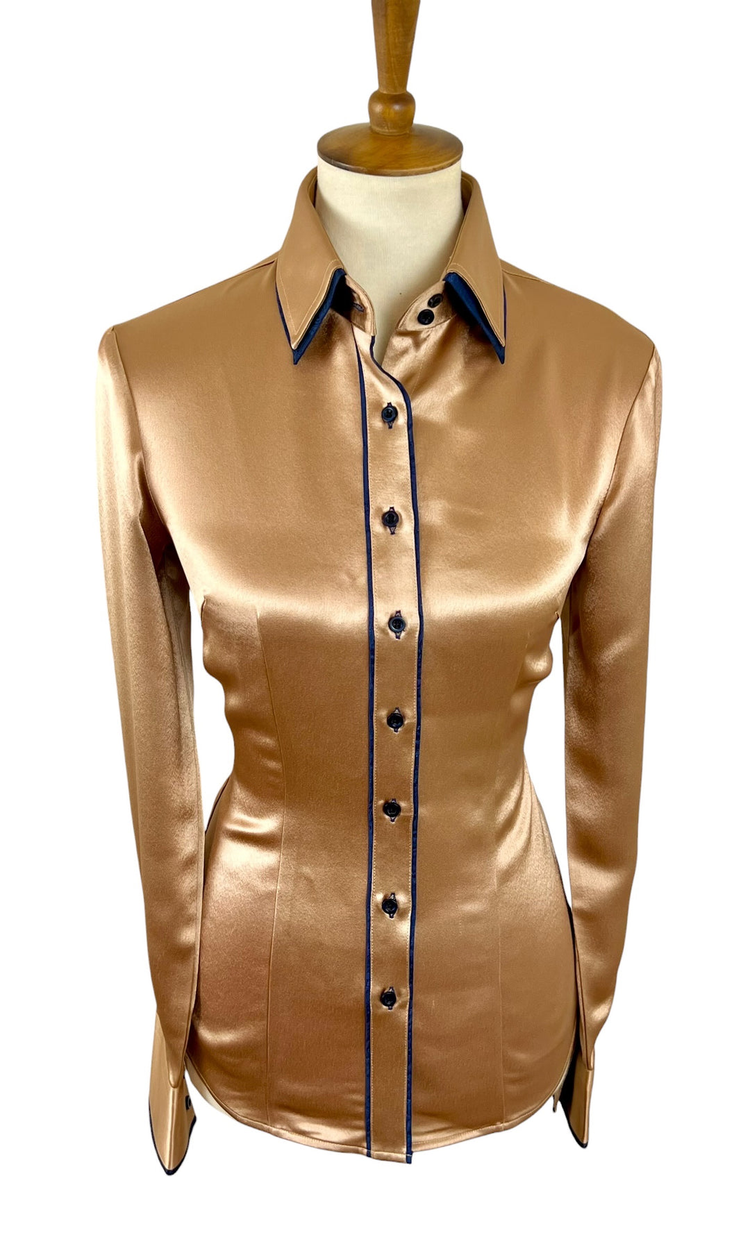 Bronze Silk Western Shirt (Size 36)