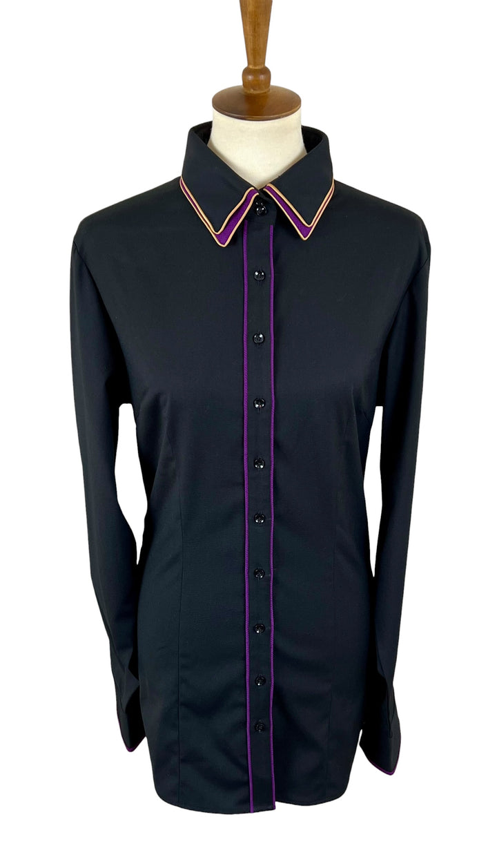 Black & Purple Western Shirt (Size 38/40 L)