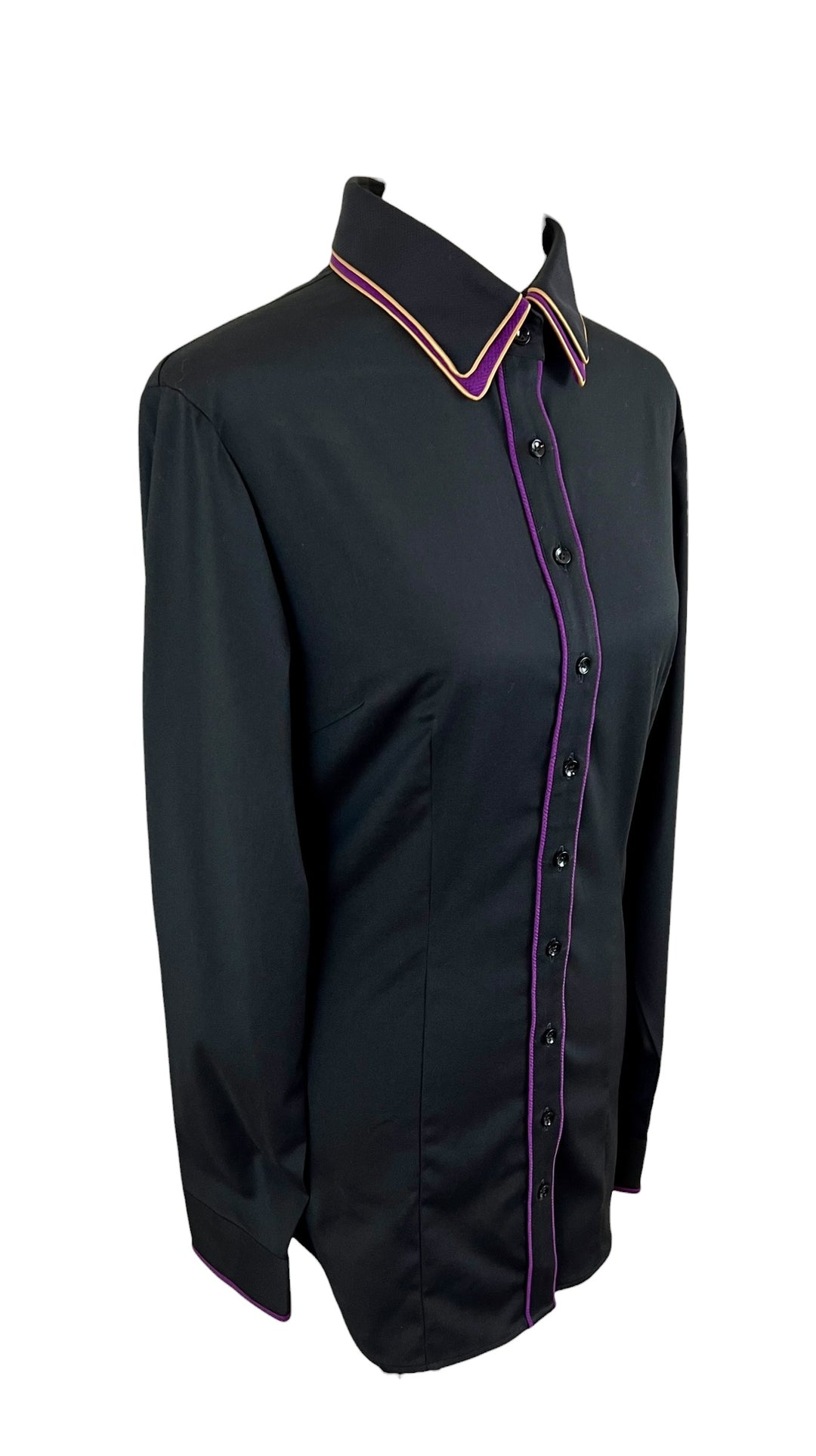Black & Purple Western Shirt (Size 38/40 L)
