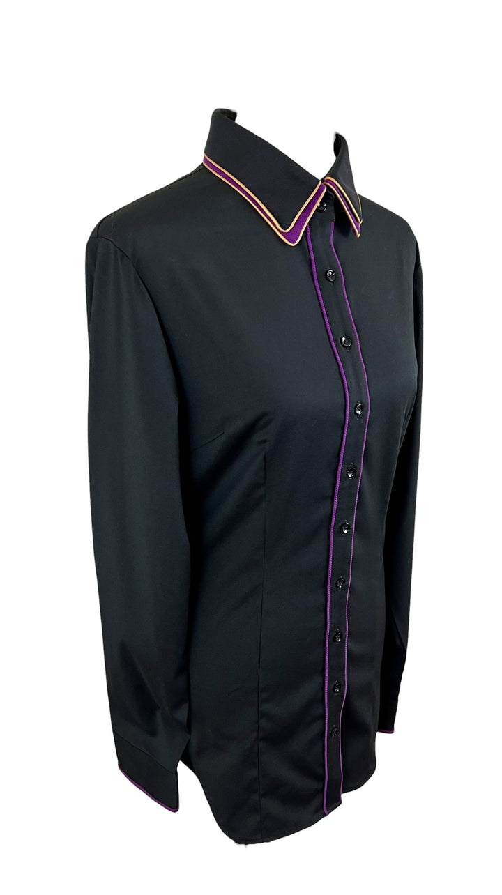 Black & Purple Western Shirt (Size 38/40 L)