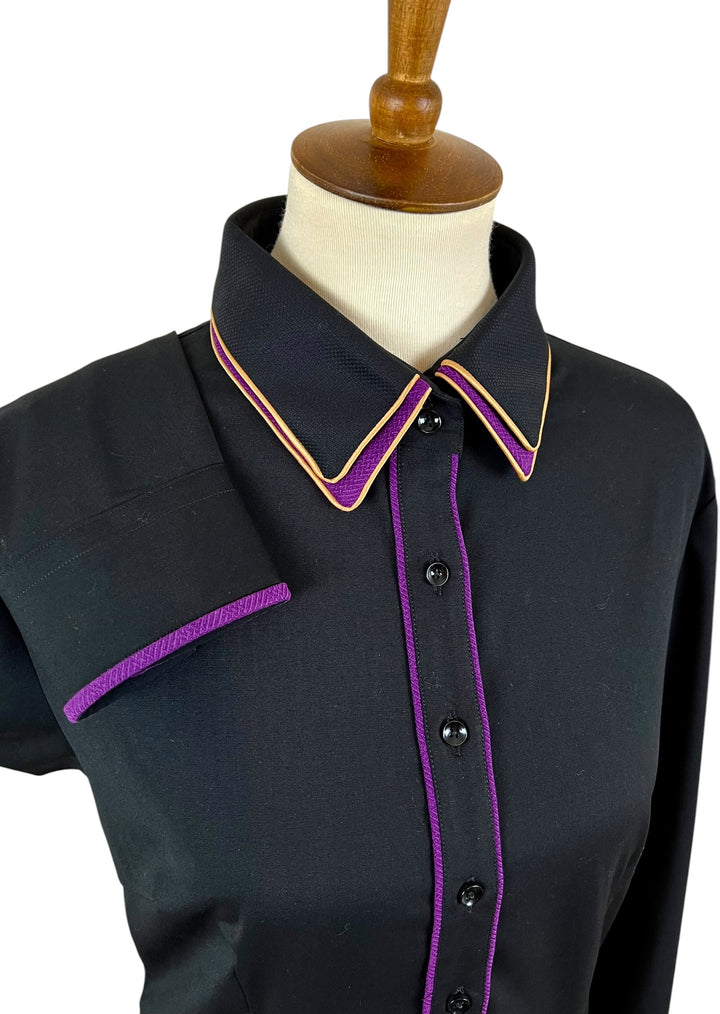 Black & Purple Western Shirt (Size 38/40 L)