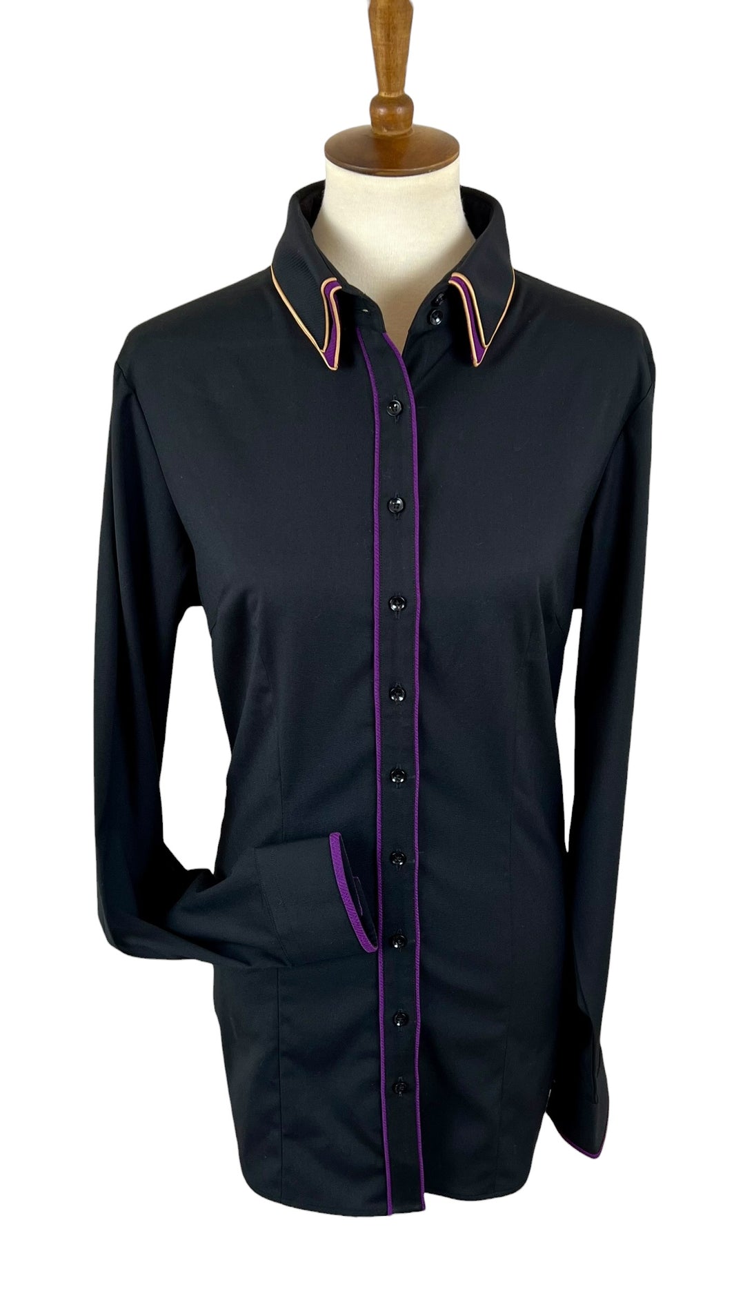 Black & Purple Western Shirt (Size 38/40 L)