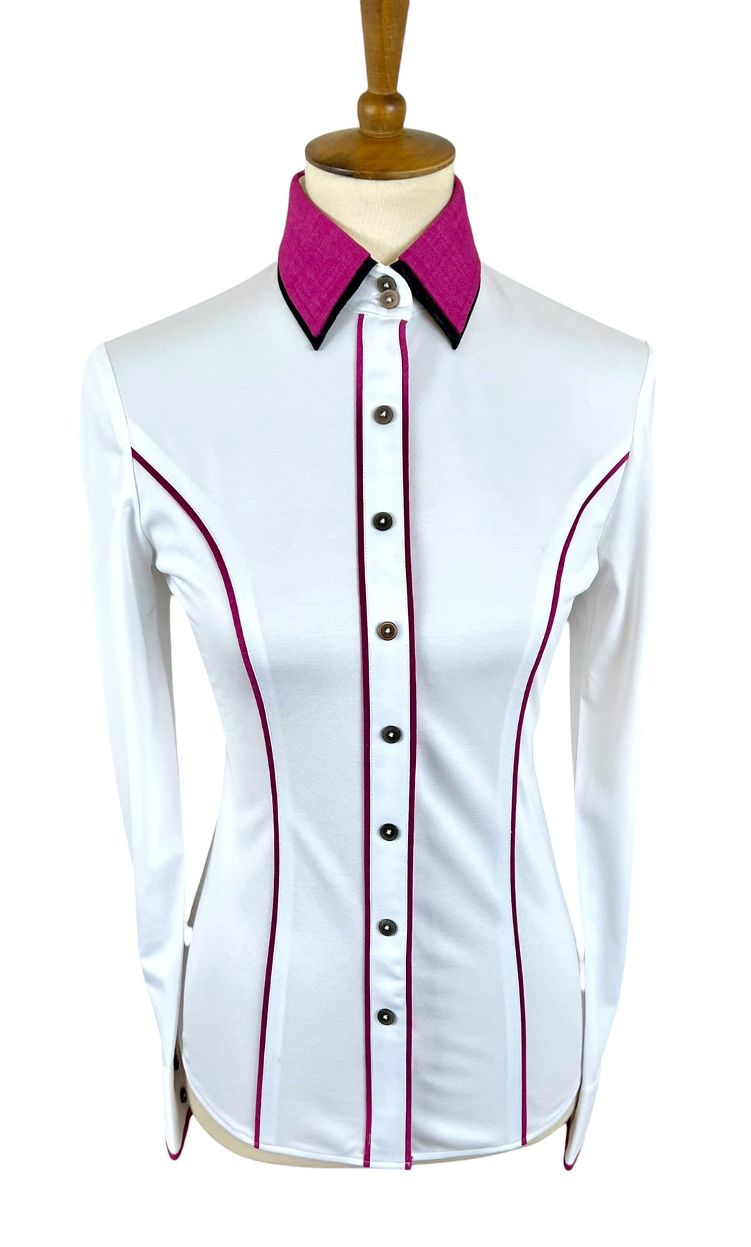 White & Pink Western Shirt (Size 32)