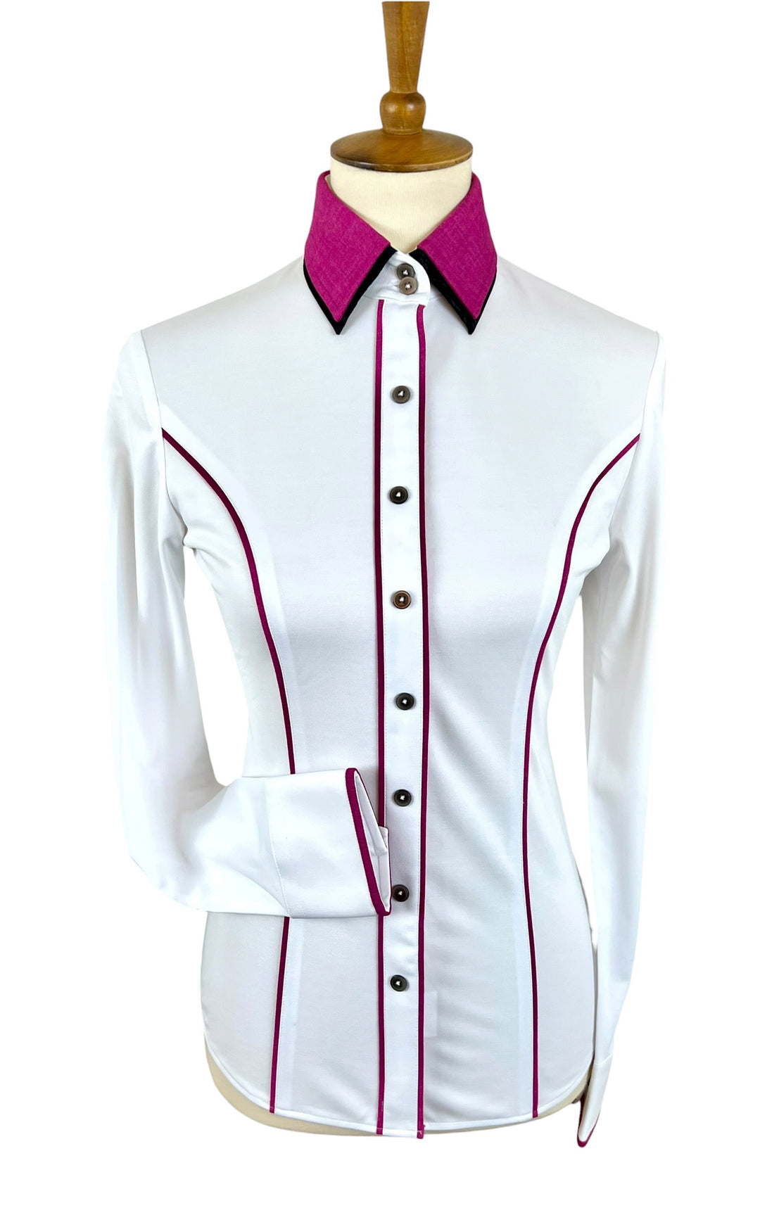 White & Pink Western Shirt (Size 32)