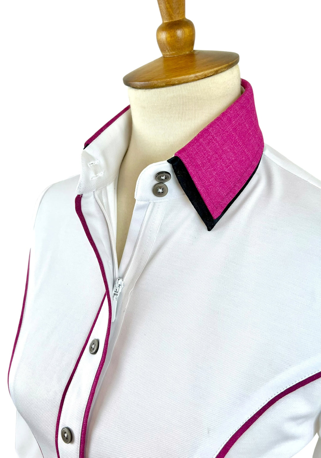 White & Pink Western Shirt (Size 32)