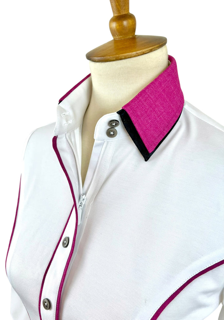 White & Pink Western Shirt (Size 32)