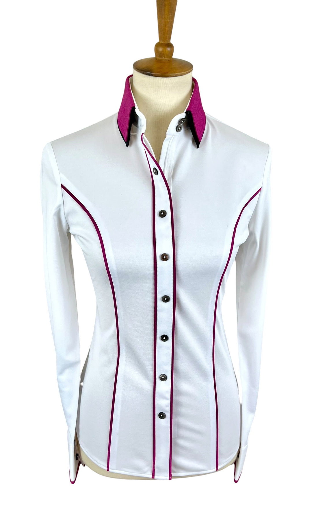 White & Pink Western Shirt (Size 32)
