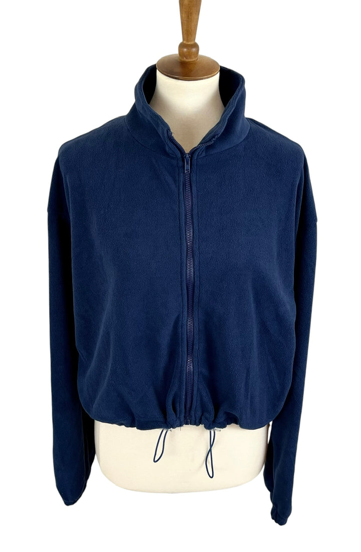 CCB Cropped Zip-Up Fleece (Navy)